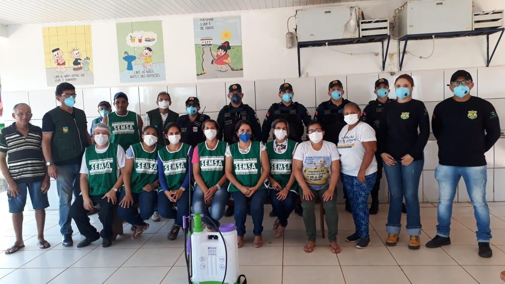 No distrito de Campo Verde PM dá apoio a órgãos de saúde