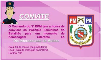 Policiais femininas receberam homenagem no 3° BPM