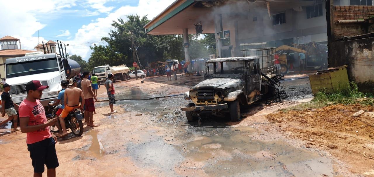 Ainda pouco Incêndio em posto de gasolina em Rurópolis