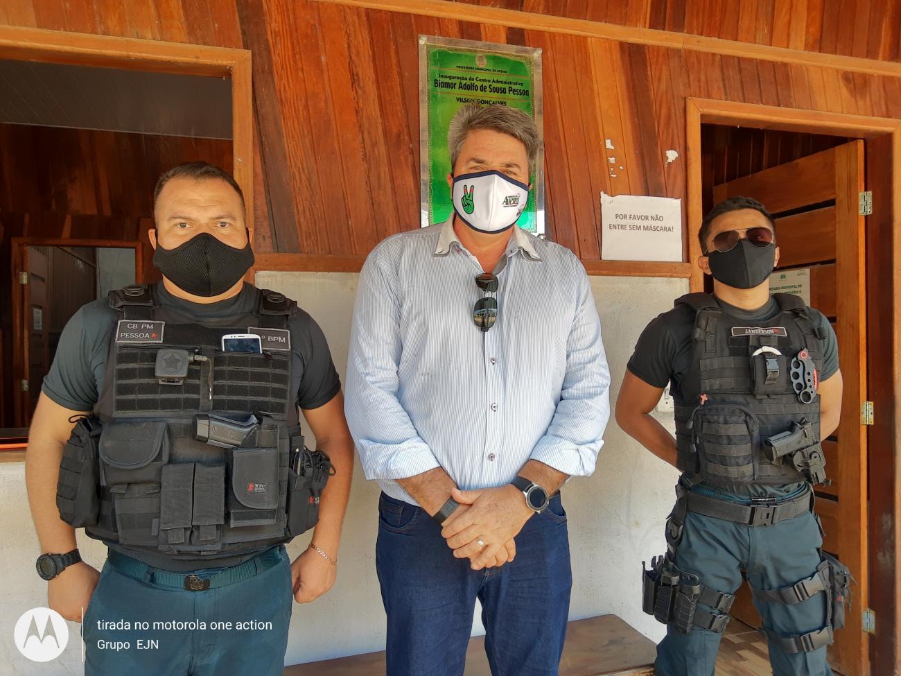 Prefeito de Aveiro apoio total a Polícia Militar