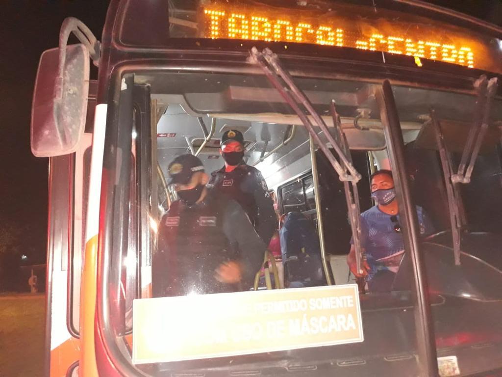Comando do 35° BPM em Santarém determina ações noturnas em ônibus intermunicipais