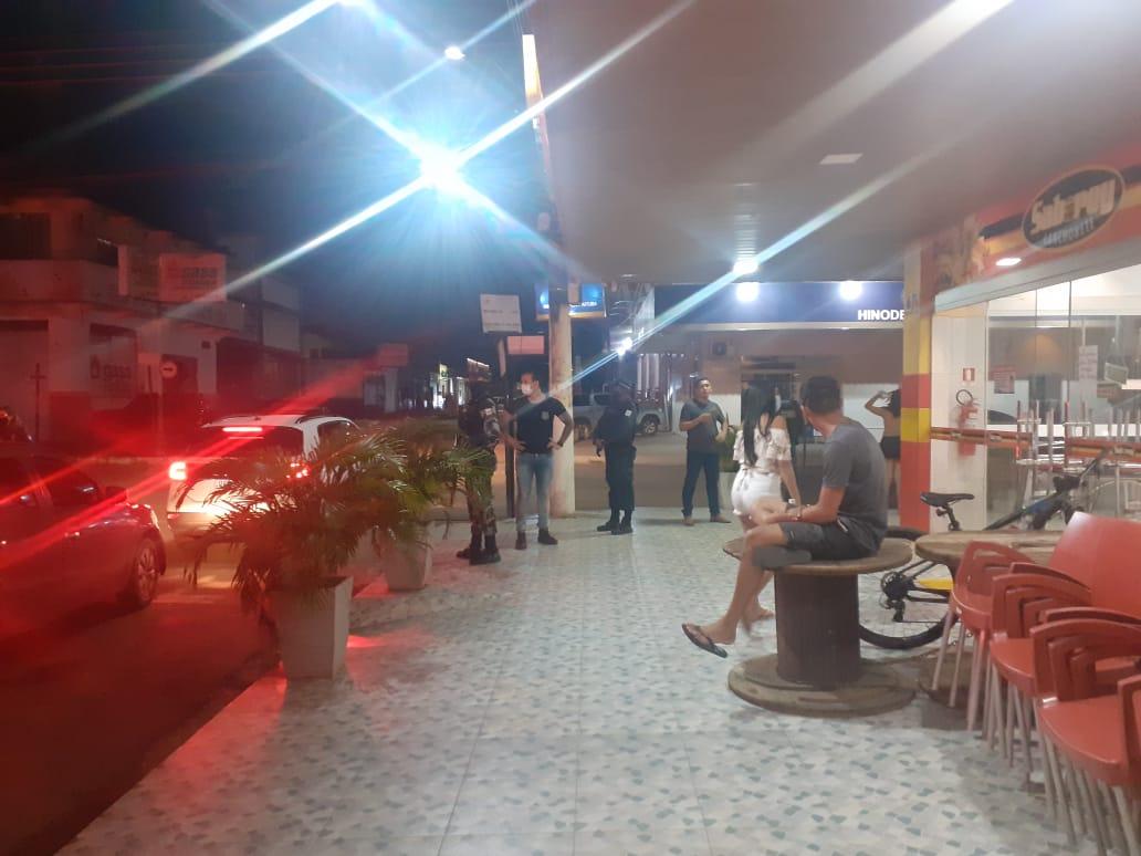 Policiais Militares em Itaituba em operação em cumprimento a decreto estadual