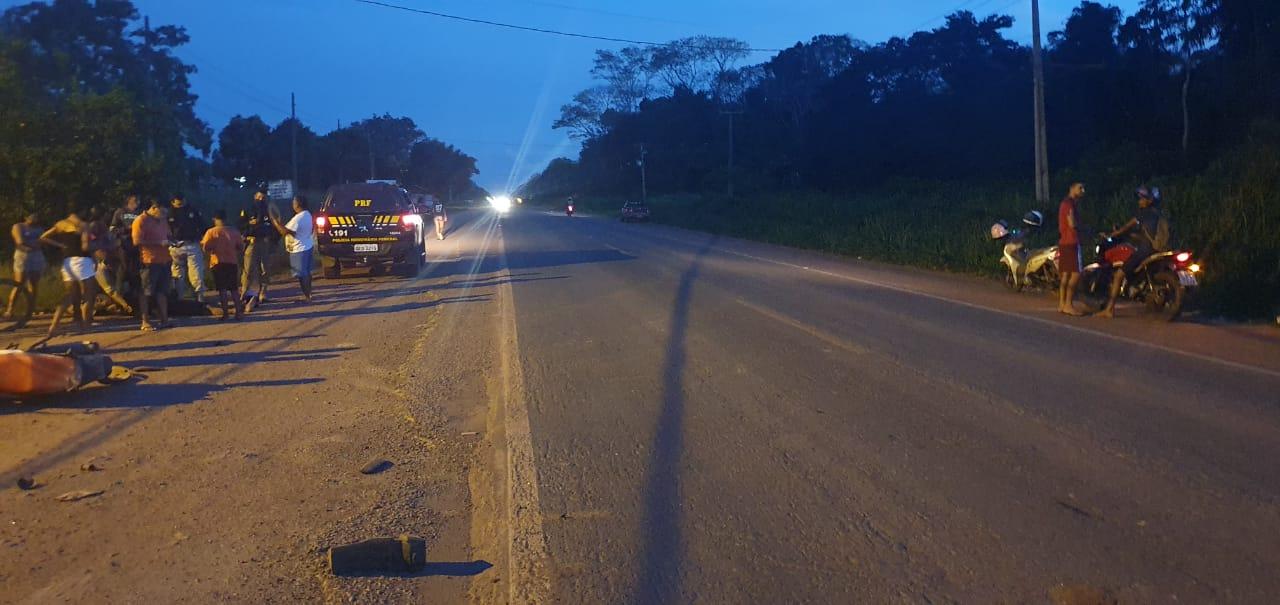 Acidente registrado na Santarém Cuiabá