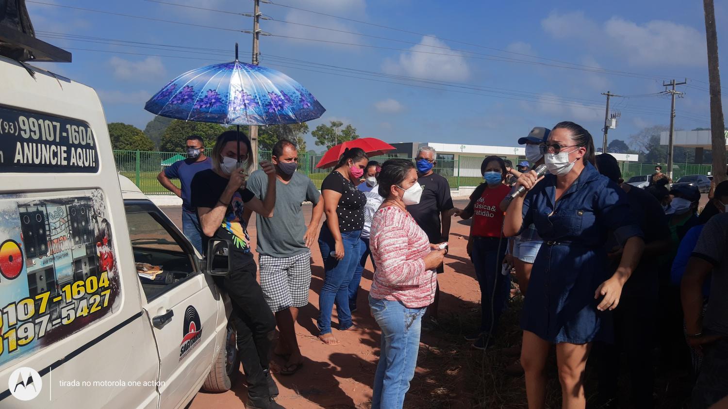 Manifestação em frente lixão do Perema