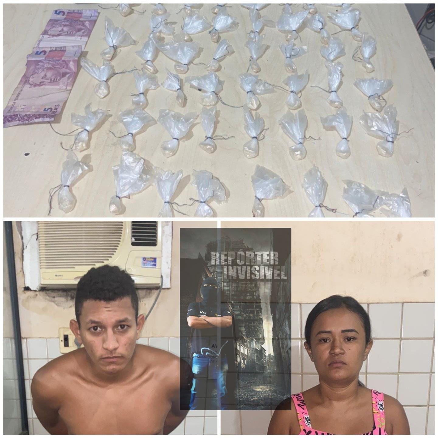 Casal preso pela PM acusados de tráfico
