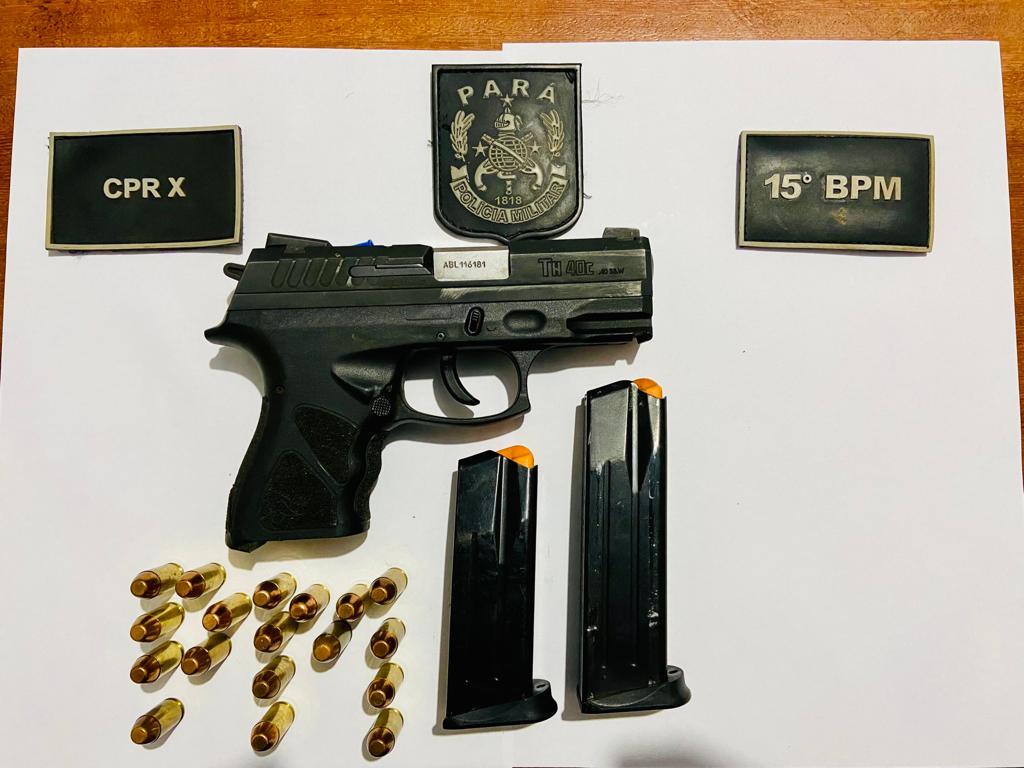 Homem preso pela PM de posse de arma de fogo na vicinal do Cacau