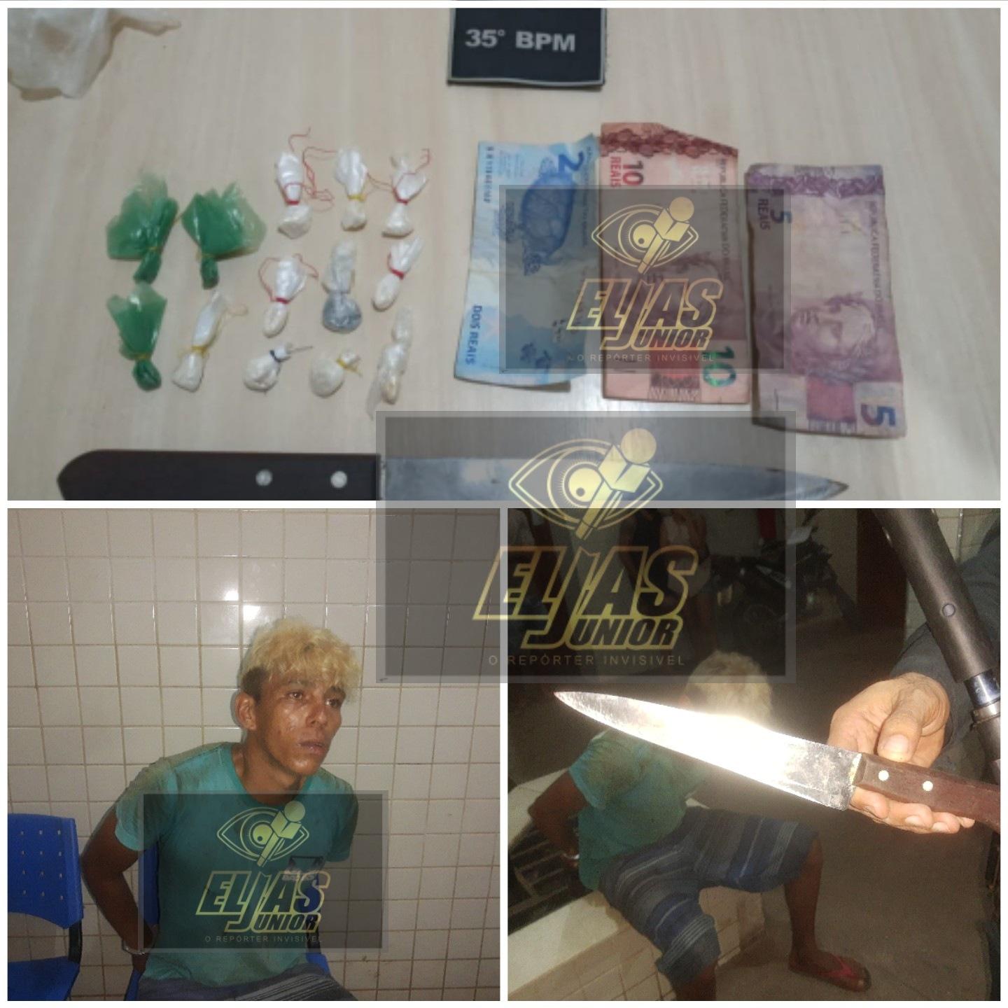 Irmão do Thank preso pela Polícia Militar no bairro do Jutaí.