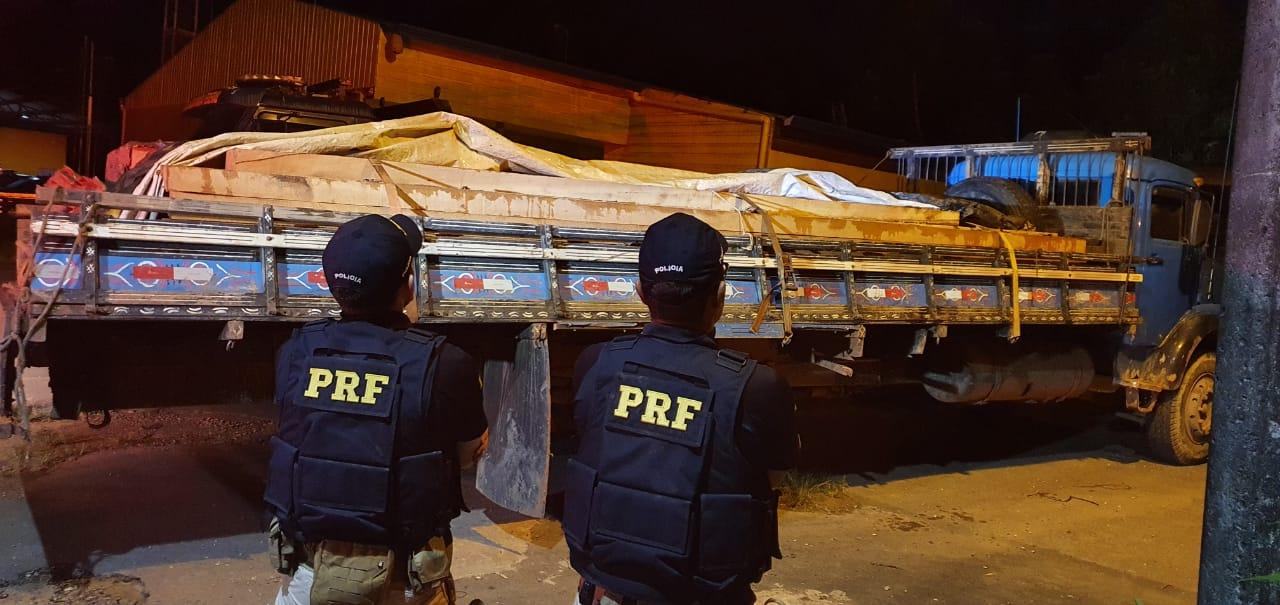 Madeira irregular apreendida pela PRF