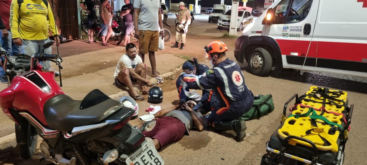 Batida duas motos na Moaçara