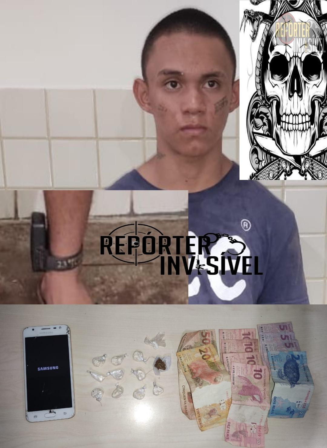 Com tornozeleira eletronica jovem foi preso traficando