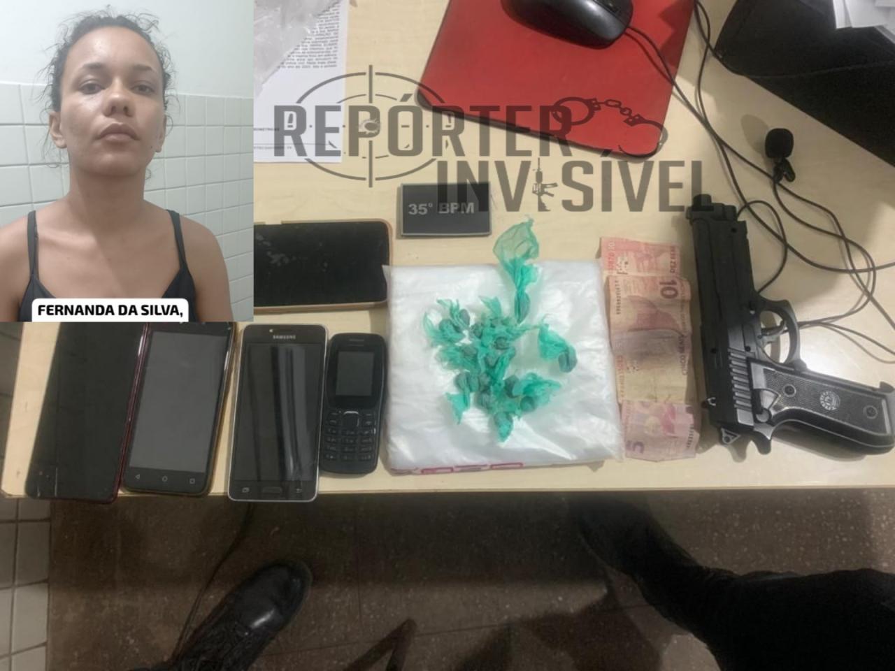 Mulher apresentada por suspeita de tráfico