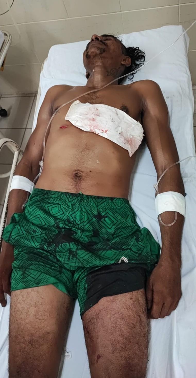 Homem esfaqueado e suspeito preso pela PM