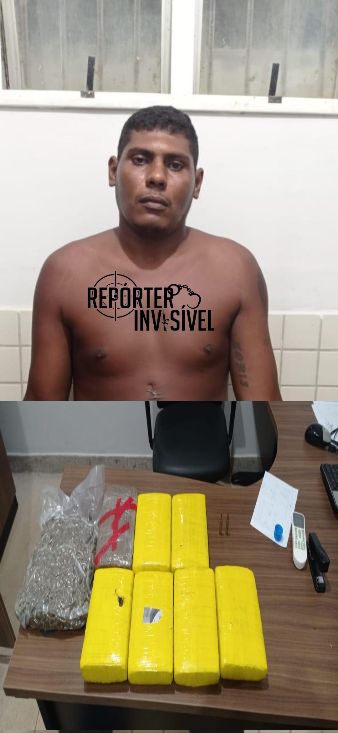 Indivíduo preso pela PM por tráfico em Jacareacanga