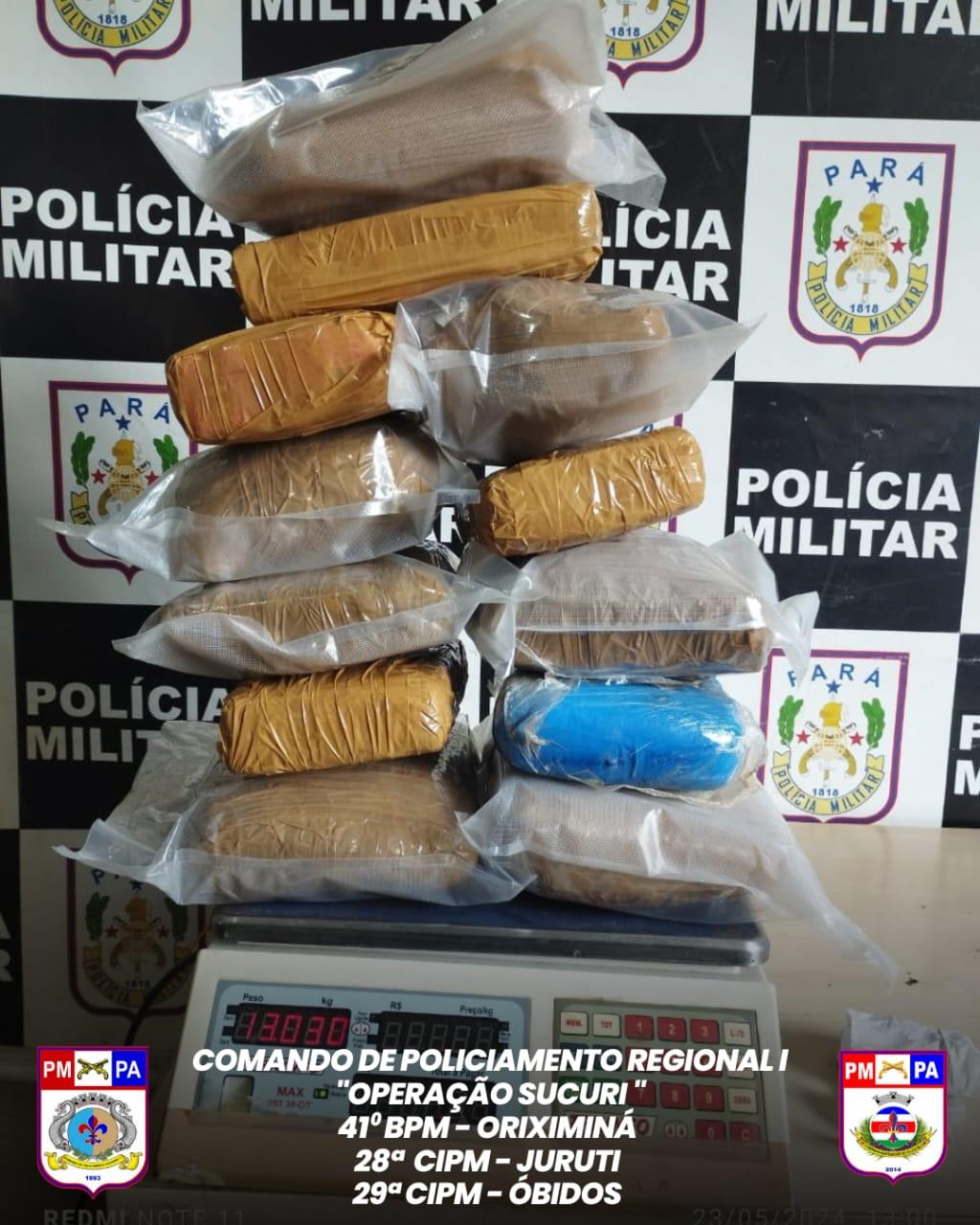 Mais entorpecentes apreendido pela PM em Juruti