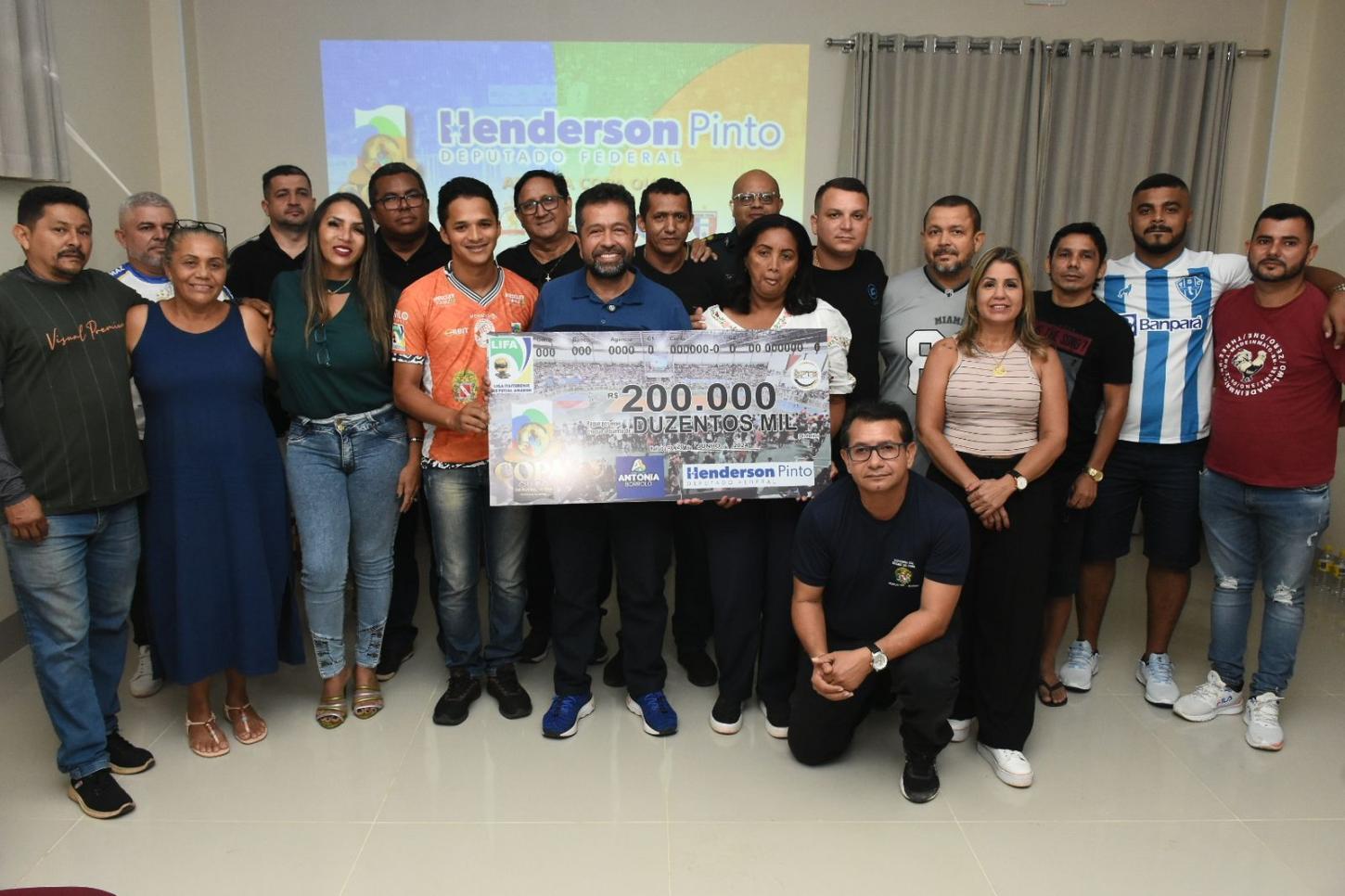 Henderson Pinto garante recursos para a realização da Copa Ouro de Futsal 2024, em Itaituba