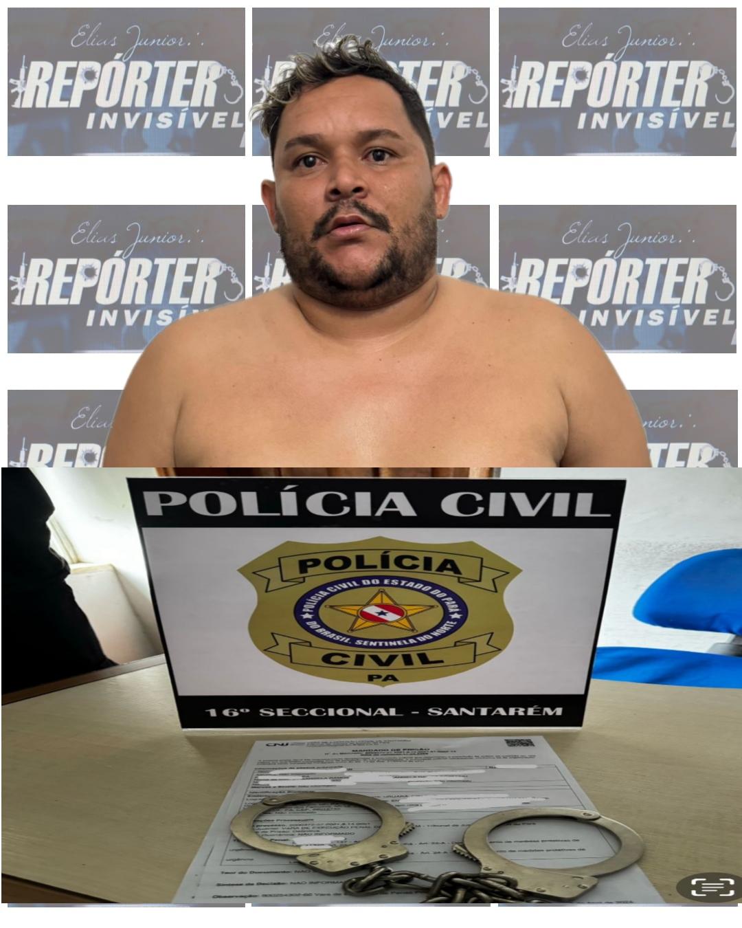 Homem preso pela Polícia Civil e Polícia Penal