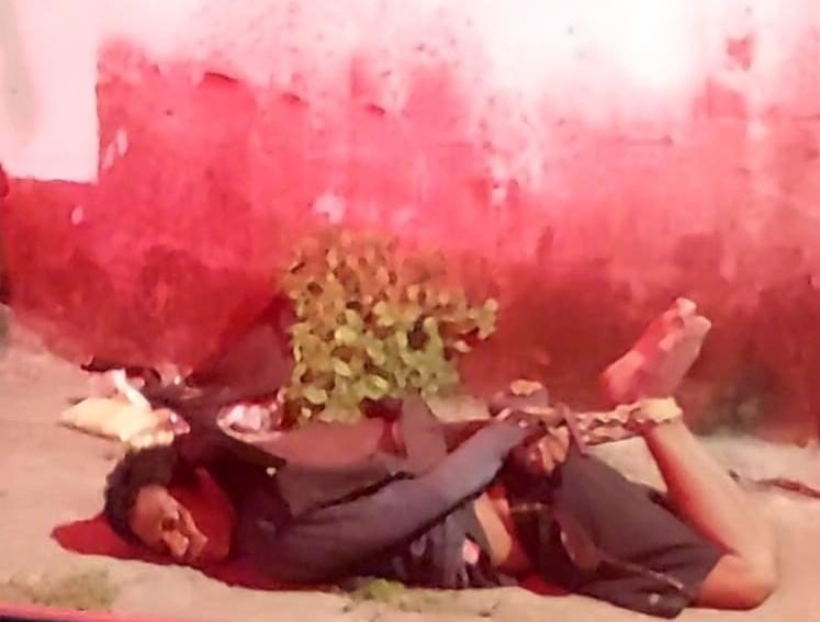 Amarrado por populares após furtar em Residência