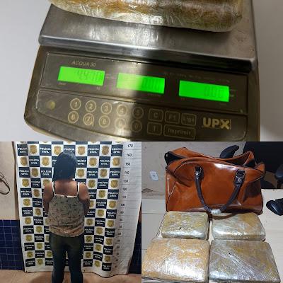 Mulher é presa no Terminal Hidroviário com carga de droga em Itaituba