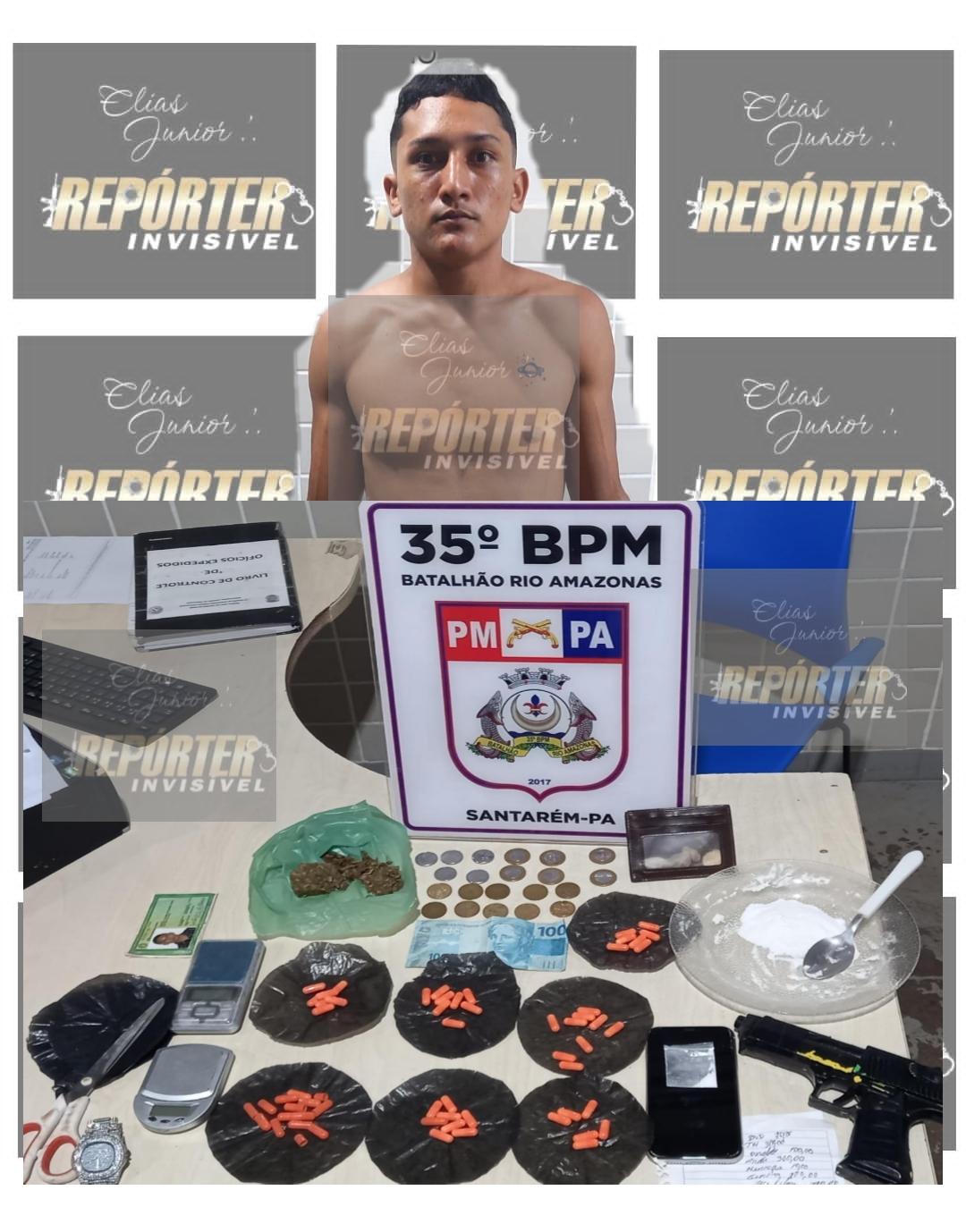 Preso por tráfico pela Guarnição do Sargento Leão