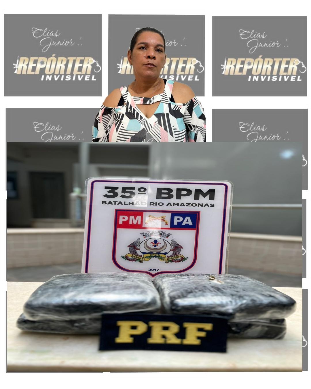 Mulher presa por tráfico dentro de ônibus