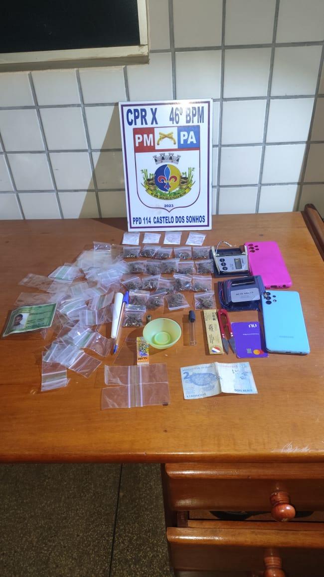 Menor preso por tráfico em Castelo de Sonhos