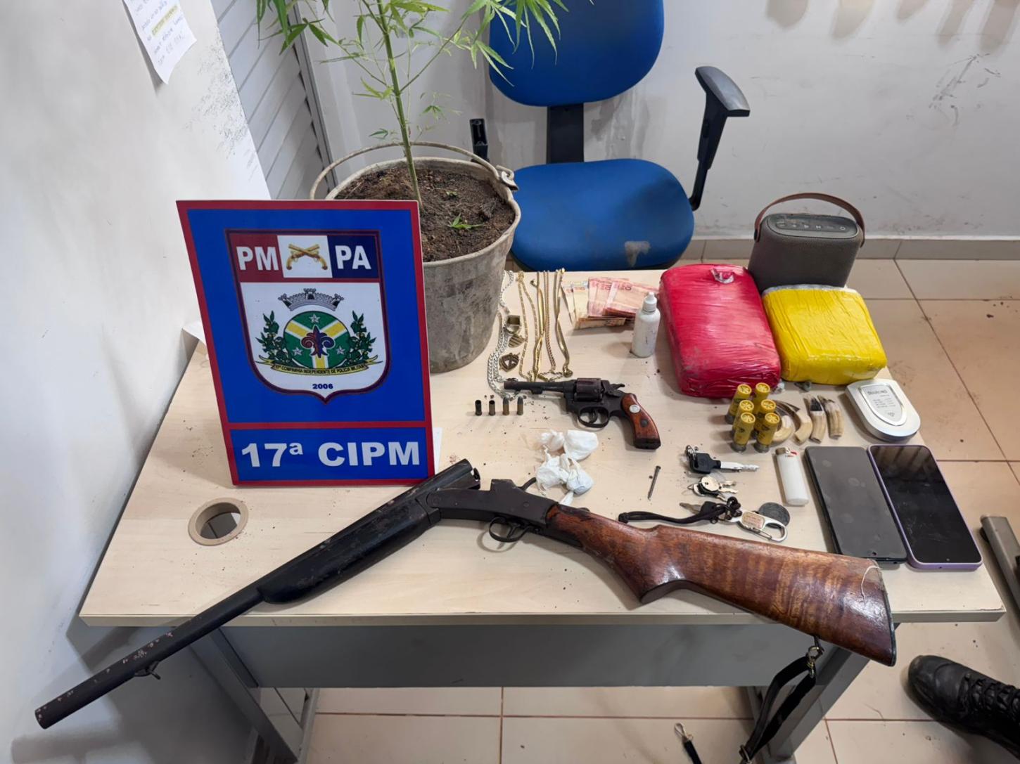 Dupla de Santarém um preso e um levou chumbo da PM em Rurópolis 