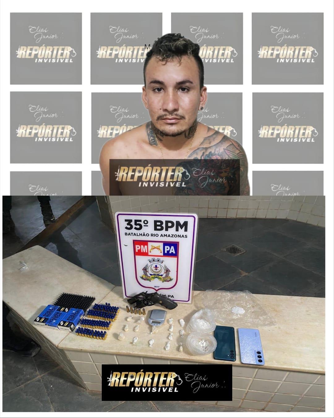 Preso por tráfico e porte ilegal de arma de fogo 