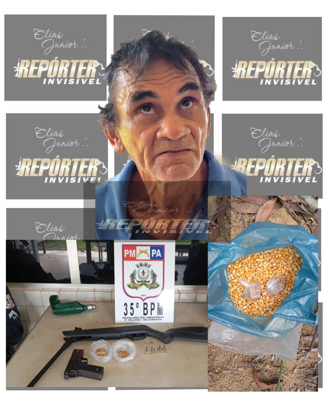 Homem preso pela PM em Belterra 