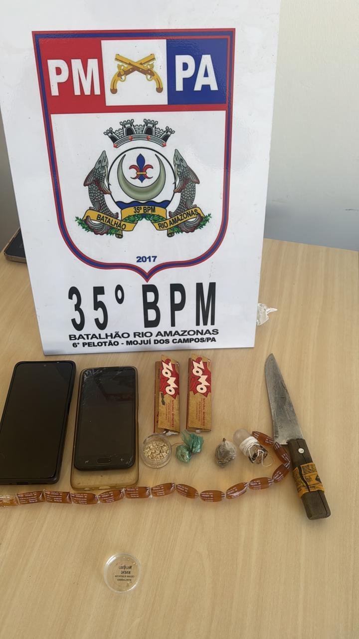Mais um elemento preso por suspeita de tráfico de drogas pelo 35º BPM 