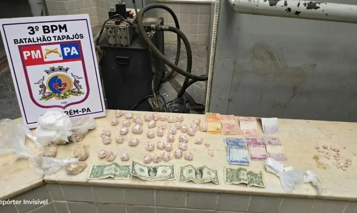 Boca de fumo estourada após PM prender elemento vendendo drogas 