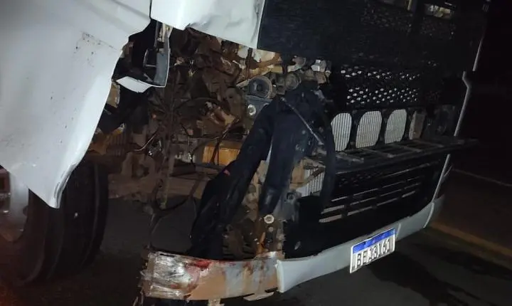 Colisão entre carreta e moto com vitima fatal em Castelo de Sonhos 