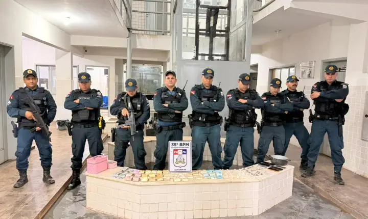 Dois homens presos pela PM por tráfico em Mojuí dos Campos 