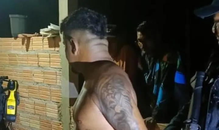 Elemento preso suspeito de esfaquear 04 pessoas no município de Monte Alegre 