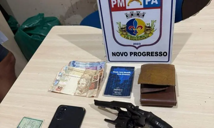 FORAGIDO POR HOMICÍDIO É PRESO COM REVÓLVER EM BAR DE SANTA JÚLIA