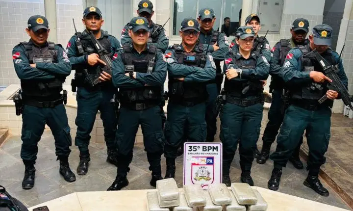 Jovem preso pelo 35º BPM em Santarém com entorpecentes 