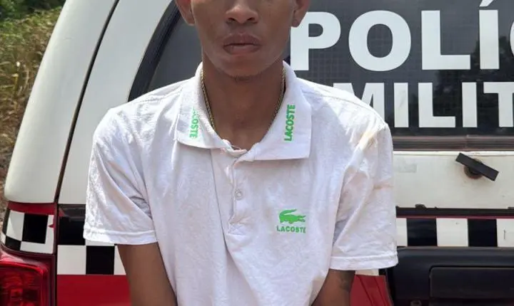 Jovem preso suspeito de tráfico  
