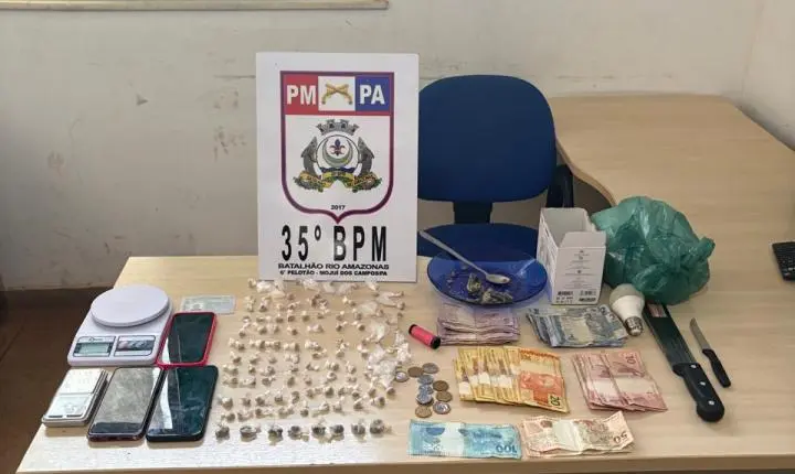 Mais um elemento preso por tráfico pelo 35º BPM 