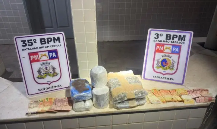 No bairro São José Operario jovem foi preso pela PM por trafico 