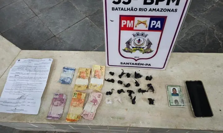 Preso por tráfico de drogas pelo Grupamento Aguia do 35º BPM 