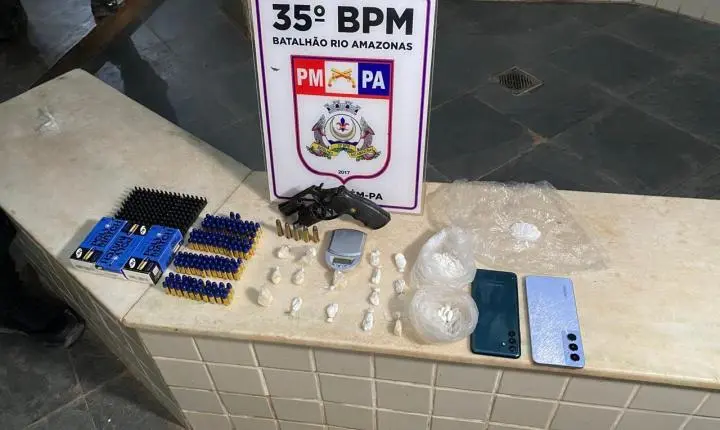 Preso por tráfico e porte ilegal de arma de fogo 